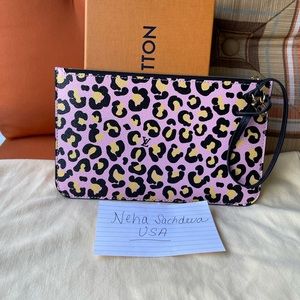 Brand new LV leopard pouchette